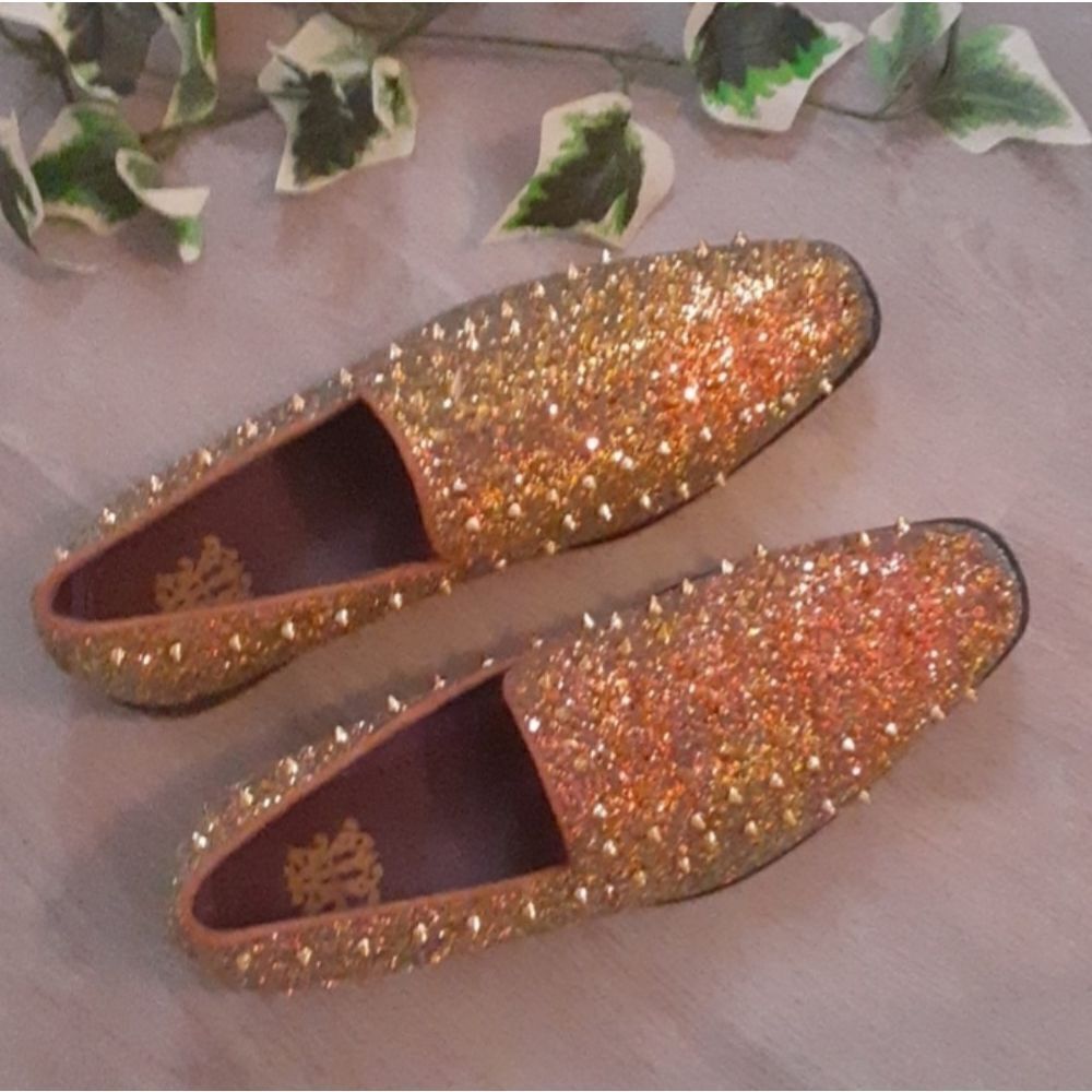 Gold spiked Royal Shoes